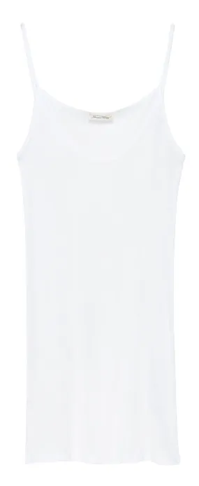 AMERICAN VINTAGE MASSACHUSETTS - Camiseta de tirantes de algodón con cuello redondo en blanco