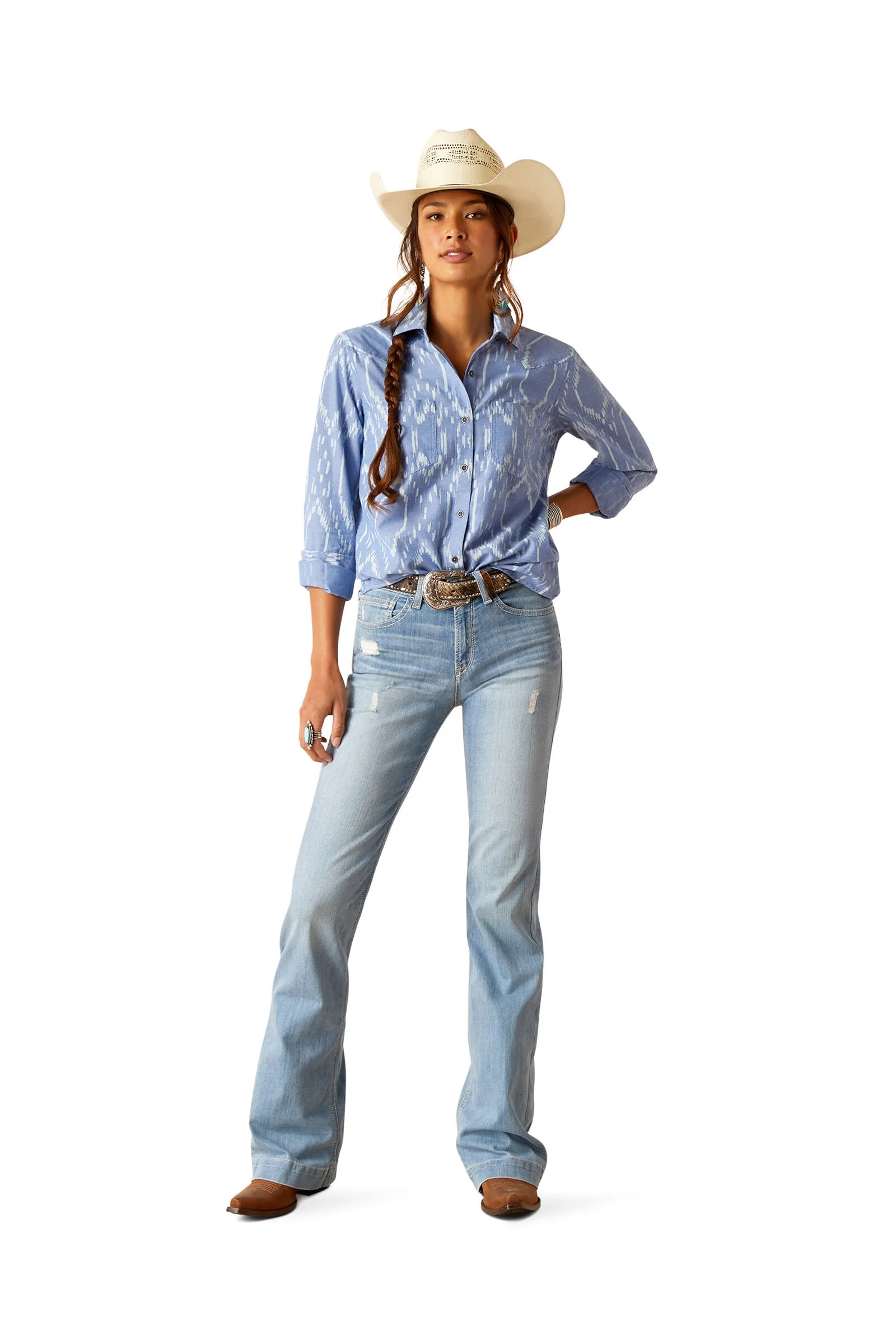 Ariat Real Billie Jean - Camiseta de manga larga para mujer