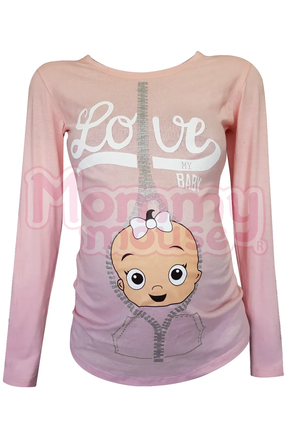 Blusa Maternidad Básica Manga Larga. Love my baby nia.