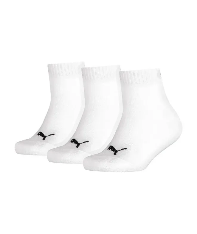 Calcetines Puma Quarter Jr x3 White