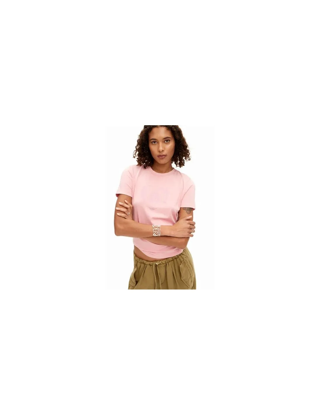 Camiseta imagotipo strass de Desigual