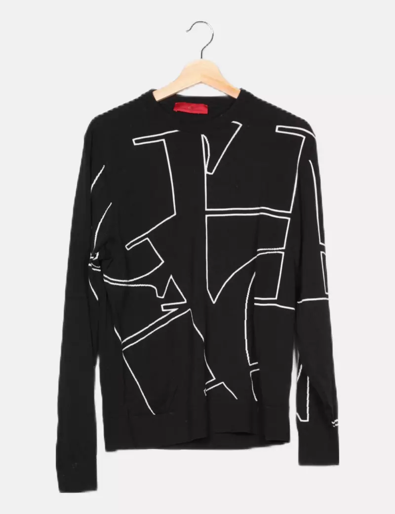Carolina Herrera Jersey negro estampado