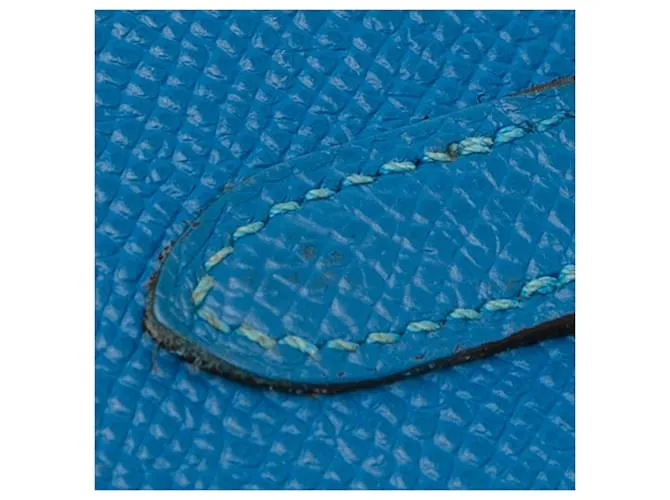 Cartera Depliant Kelly Medium Epsom azul Hermès 