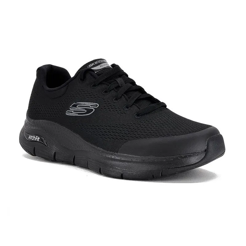 Champion Deportivo Skechers Arch Fit Wide Fit Horma Ancha All Black