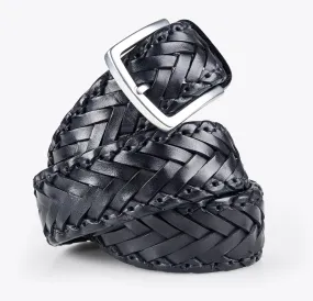 Cinturón trenzado Negro