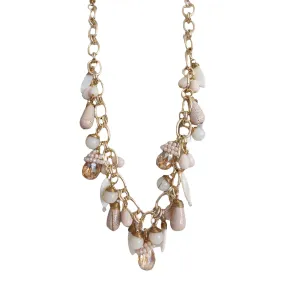 Collar Piedra Natural  Rosa Palo
