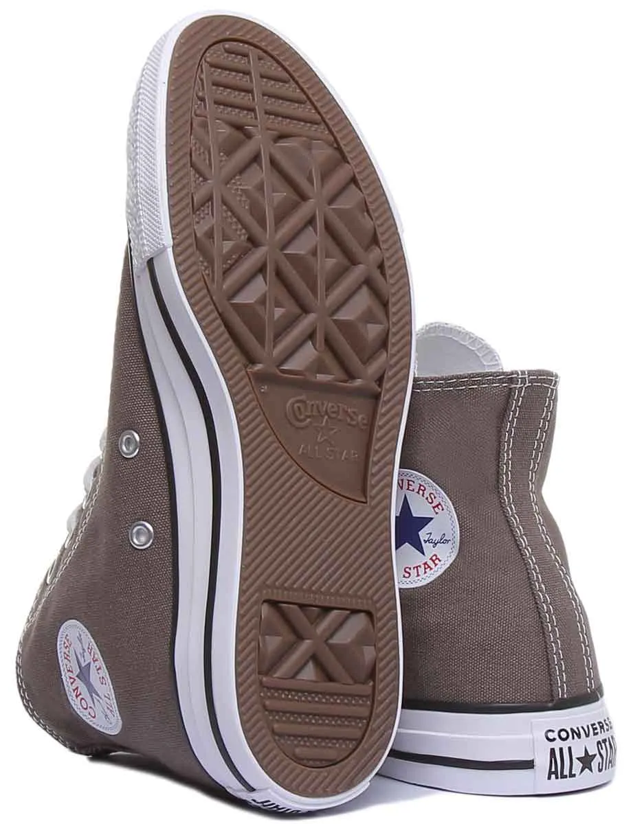 Converse Chuck Taylor All Star Hi Zapatillas de lona con cordones para mujer en blanco