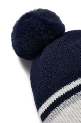 Gorro de punto en algodón para niños con pompón