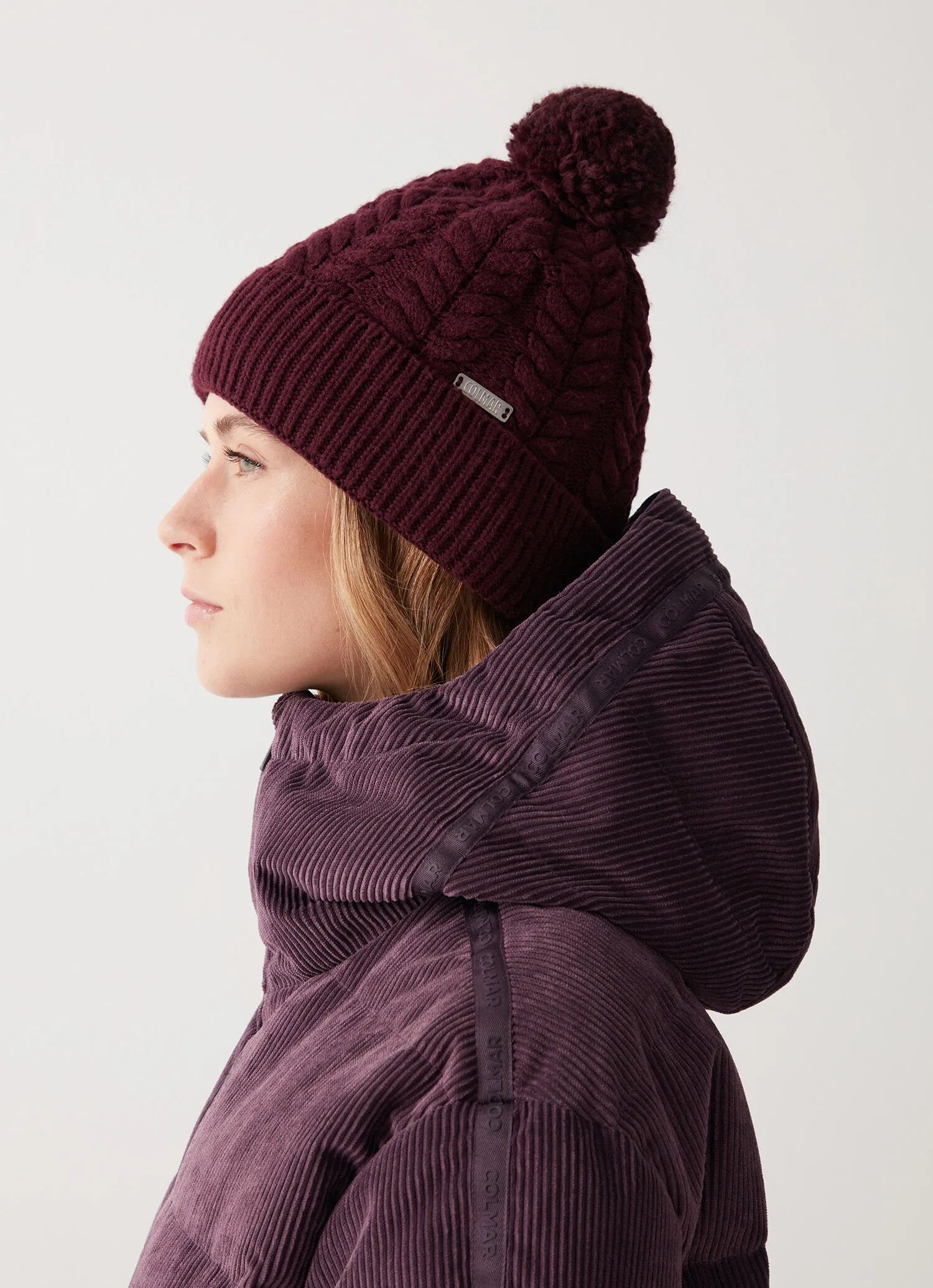 Gorro mezcla viscosa con pompón
