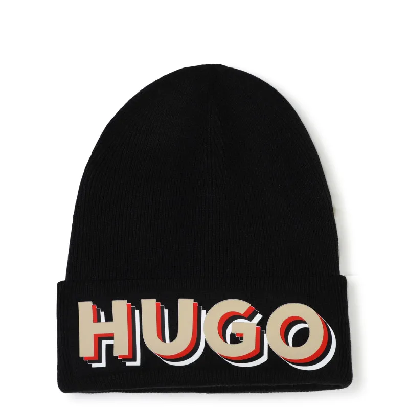 HUGO Gorro con vuelta de punto