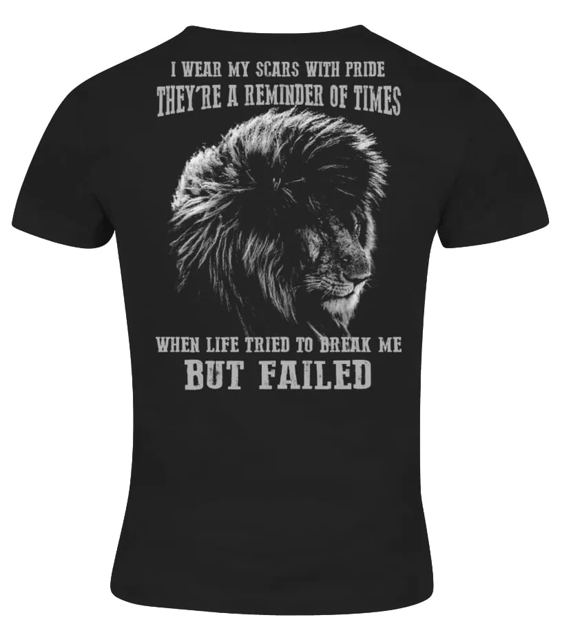 I WEAR MY SCARS WITH PRIDE Camiseta cuello redondo Mujer