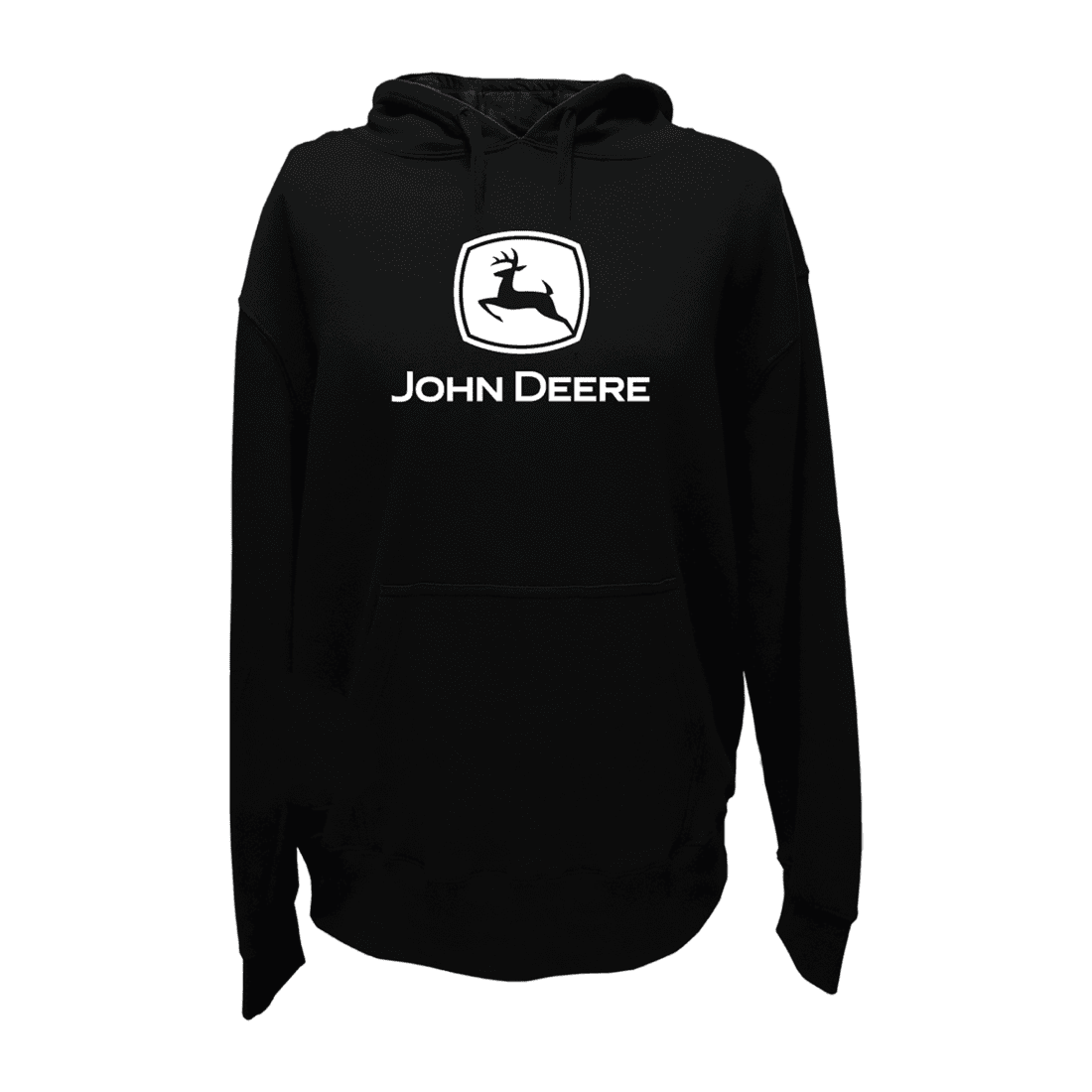 John deere jm02-02ws-jdr-abj-m sudadera con gorro 60% algodon 40% poliester negra logo blanco talla m