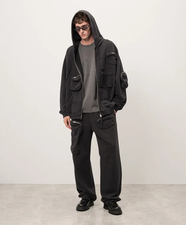 Maison Margiela MM6 Gray sports jacket with logo print