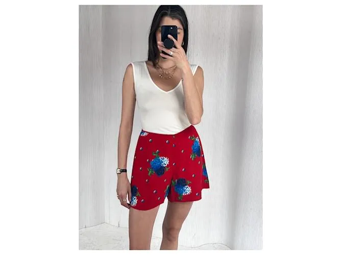 Marc Jacobs corto rojo floral Roja 