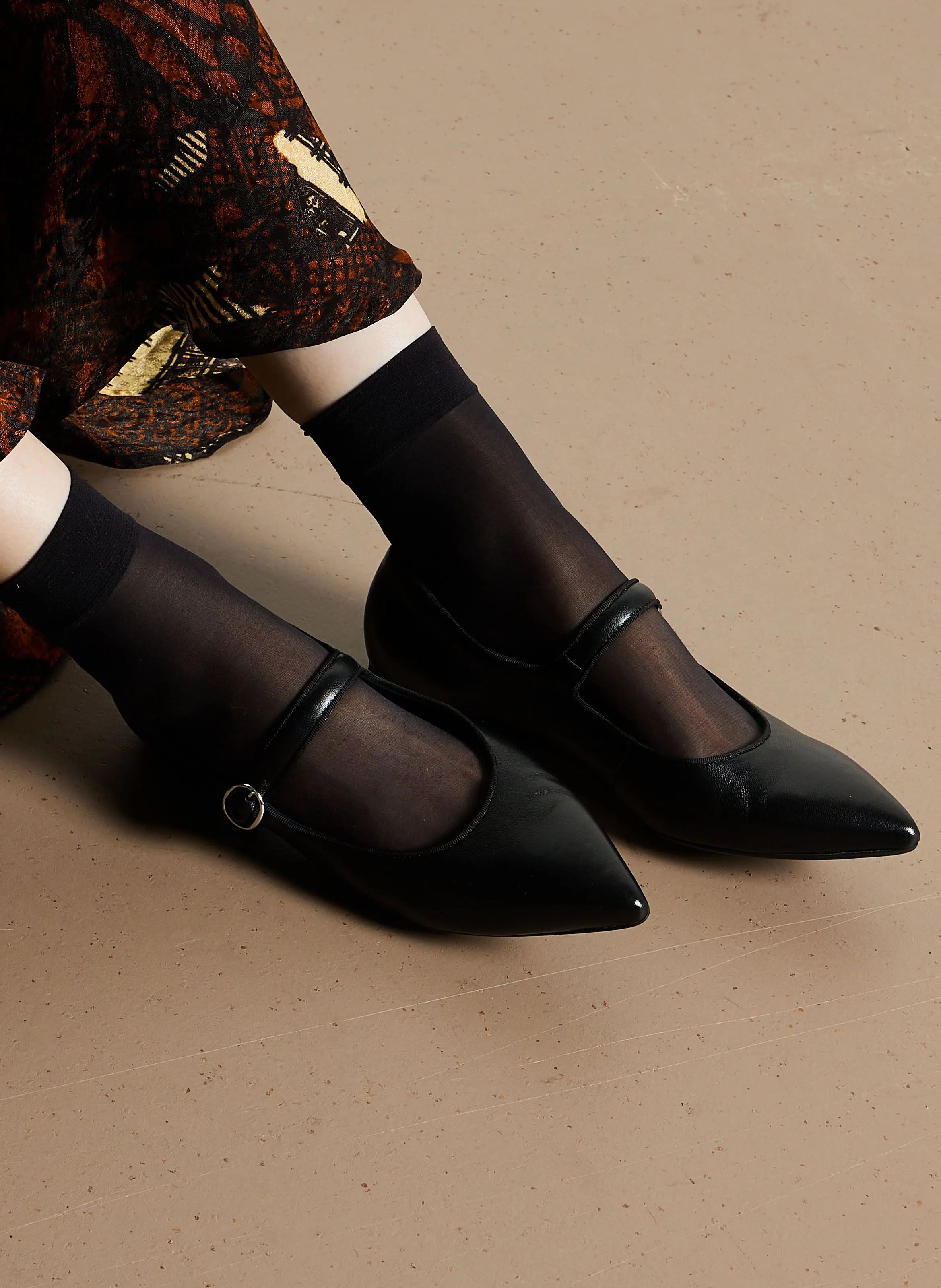 MELLOW YELLOW PICOTA - Bailarinas de ante en negro