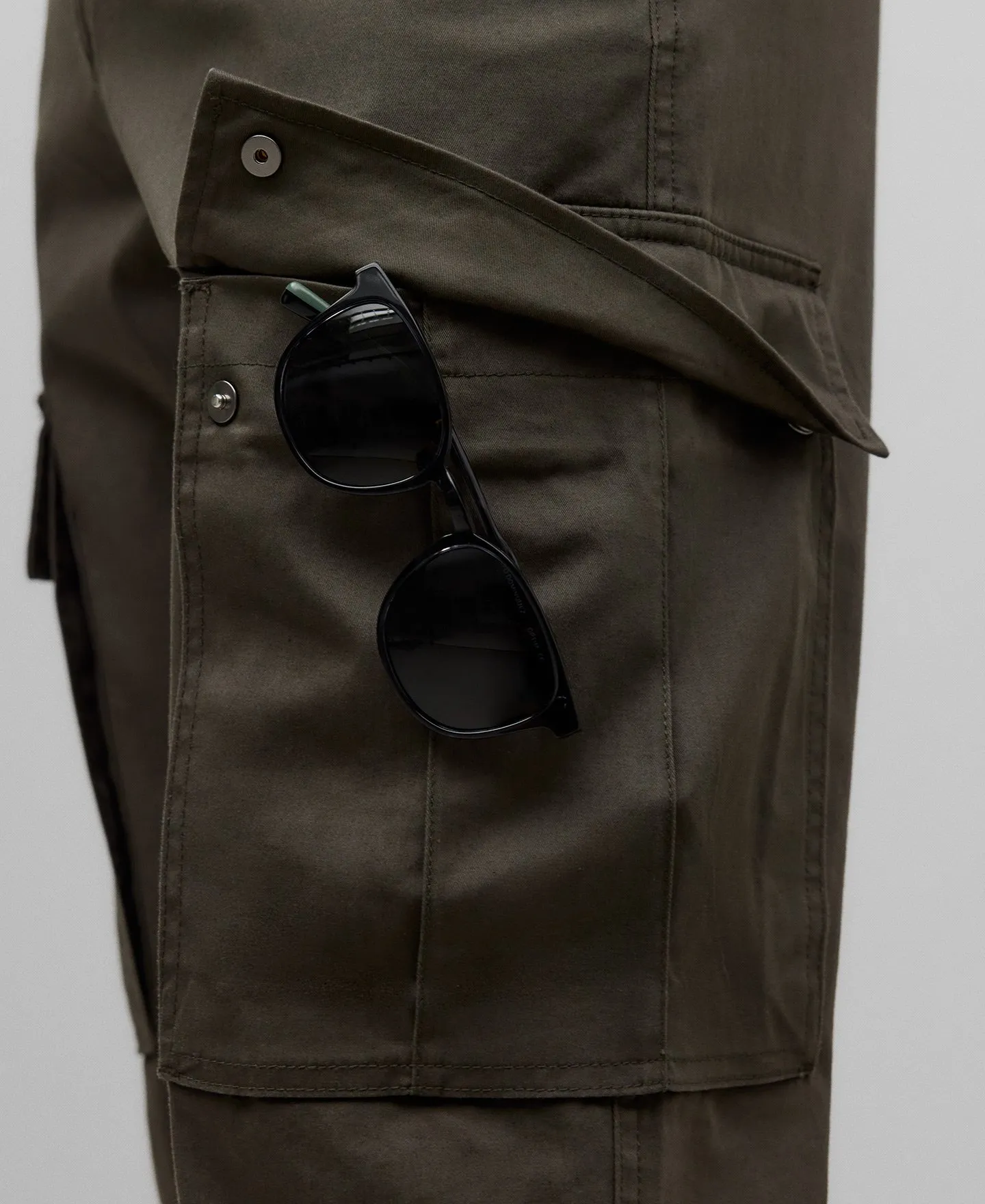 Pantalón cargo algodón verde hombre
