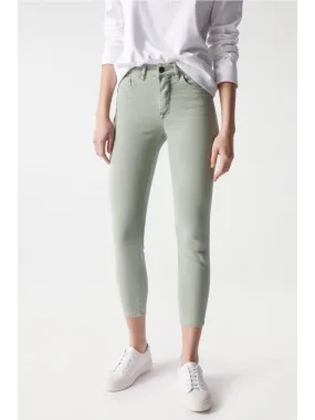 PANTALON VAQUERO VERDE SALSA MUJER SECRET GLAMOUR CROPPED SKINNY