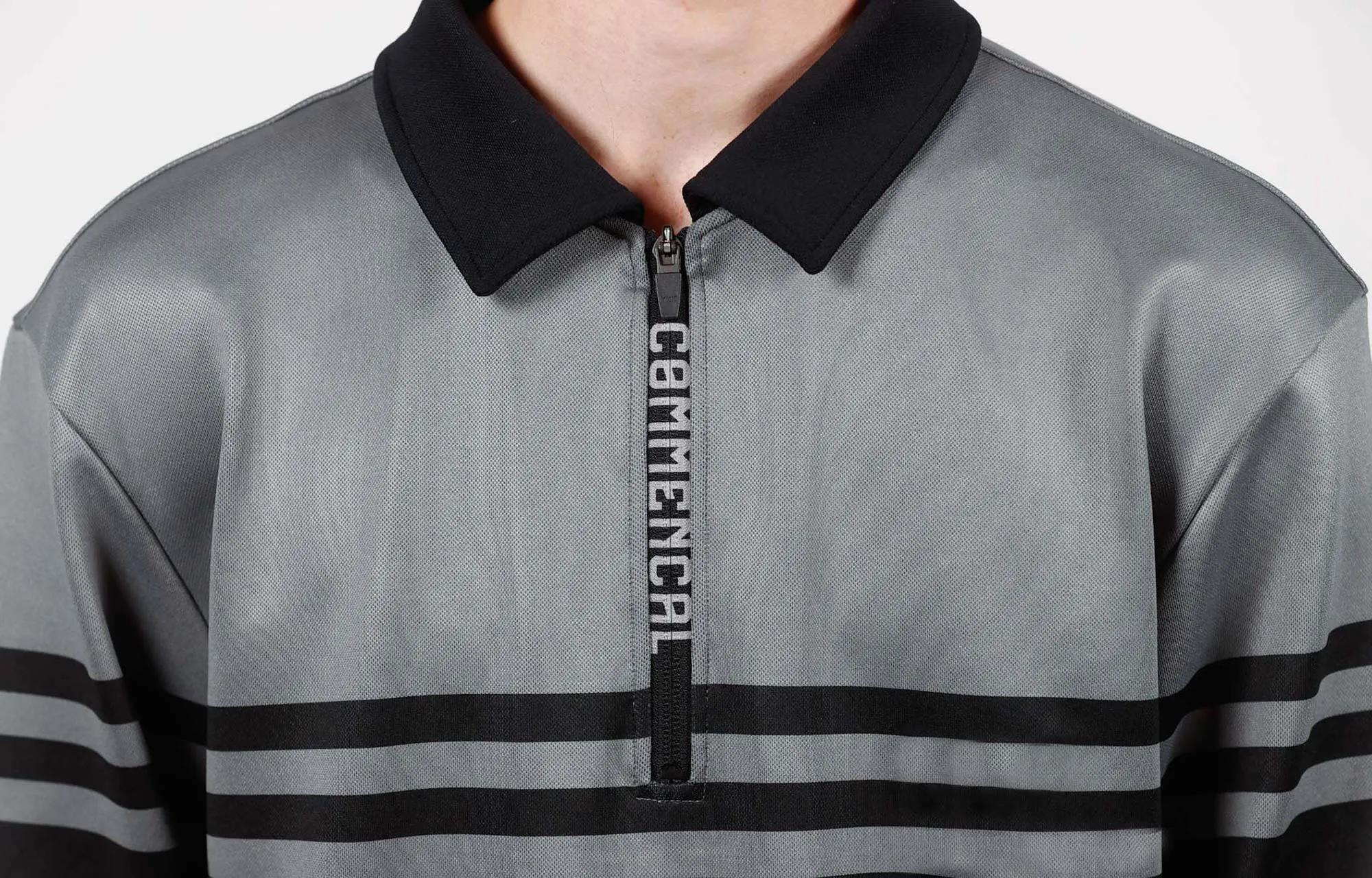 POLO MANGA LARGA COMMENCAL STRIPPED GREEN