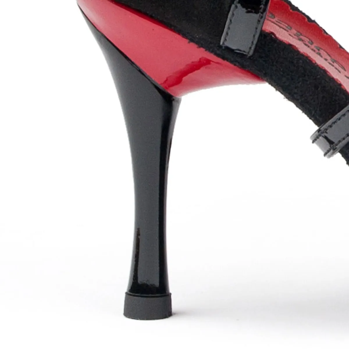 Portdance Mujeres Zapatos de Baile PD501 - Negro/Rojo - 5,5 cm