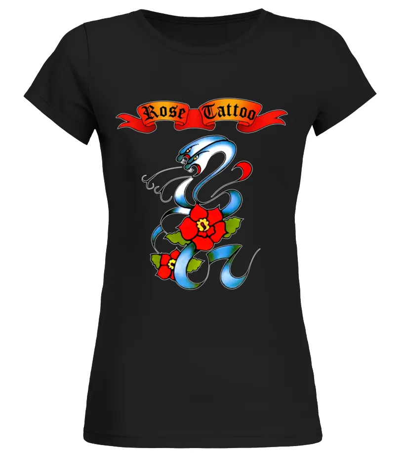 Rose Tattoo BK  (8) Camiseta cuello redondo Mujer
