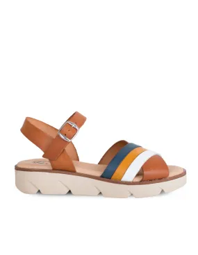 Sandalias Piel Tiras Multicolor PERA LIMONERA
