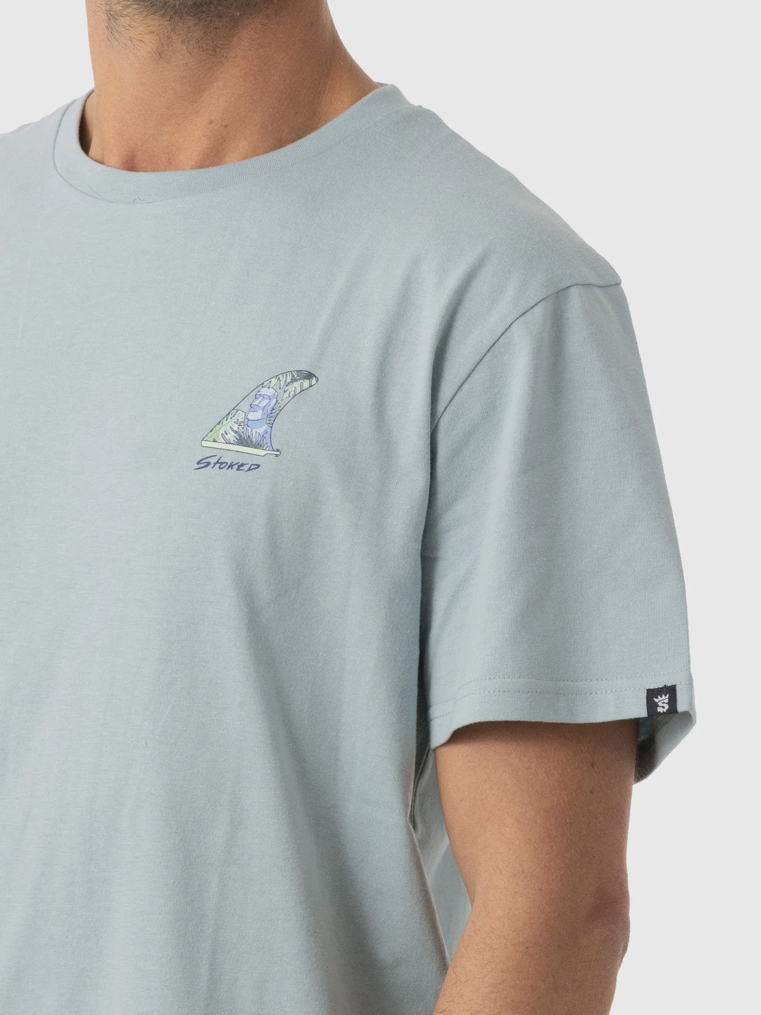 STOKED Polera Stoked Game Reciclada Hombre Sky