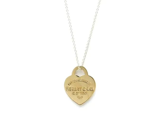 Tiffany & Co Collar Colgante Regreso a Tiffany Plata Dorado 