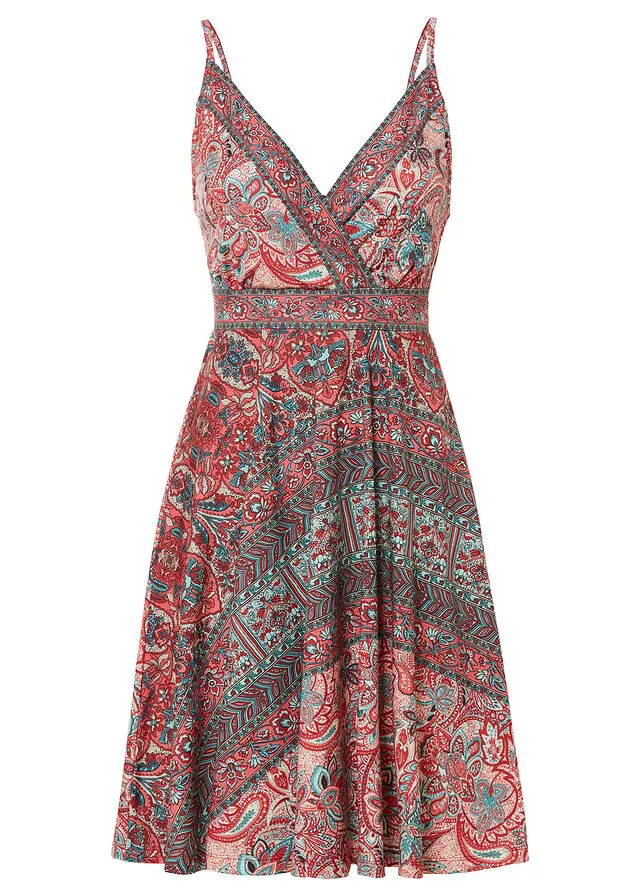 Vestido largo Rosa-turquesa de flores